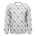 Grey Unicorn Sketchy Style Motif Drawing Pattern Men s Long Sleeve Tee View1