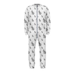 Grey Unicorn Sketchy Style Motif Drawing Pattern Onepiece Jumpsuit (kids) by dflcprintsclothing