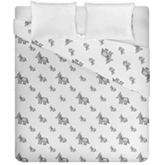 Grey Unicorn Sketchy Style Motif Drawing Pattern Duvet Cover Double Side (california King Size) by dflcprintsclothing