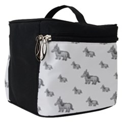 Grey Unicorn Sketchy Style Motif Drawing Pattern Make Up Travel Bag (small) by dflcprintsclothing