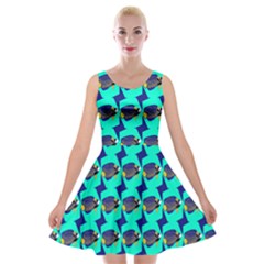 Emperor Angel Fish Velvet Skater Dresses by SeaworthyClothing