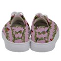 Bullfinches Sit On Branches On A Pink Background Kids  Low Top Canvas Sneakers View4