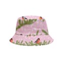 Bullfinches Sit On Branches On A Pink Background Inside Out Bucket Hat (Kids) View1