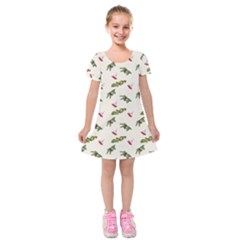 Spruce And Pine Branches Kids  Short Sleeve Velvet Dress by SychEva