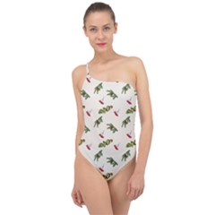 Spruce And Pine Branches Classic One Shoulder Swimsuit by SychEva