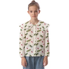 Spruce And Pine Branches Kids  Peter Pan Collar Blouse by SychEva