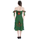 Halloween Pumkin Lady In The Rain Shoulder Tie Bardot Midi Dress View2