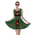 Halloween Pumkin Lady In The Rain Skater Dress View1