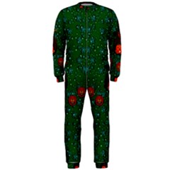 Halloween Pumkin Lady In The Rain Onepiece Jumpsuit (men)  by pepitasart