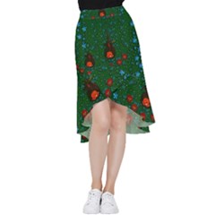 Halloween Pumkin Lady In The Rain Frill Hi Low Chiffon Skirt by pepitasart