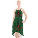 Halloween Pumkin Lady In The Rain High-Low Halter Chiffon Dress  View1