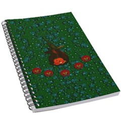 Halloween Pumkin Lady In The Rain 5 5  X 8 5  Notebook by pepitasart