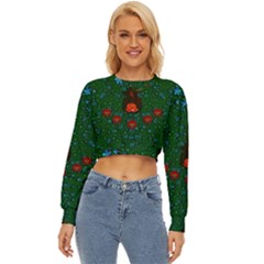 Halloween Pumkin Lady In The Rain Lightweight Long Sleeve Sweatshirt