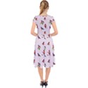 Bullfinches Sit On Branches Cap Sleeve Front Wrap Midi Dress View2