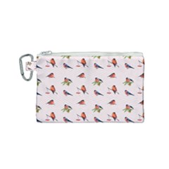 Bullfinches Sit On Branches Canvas Cosmetic Bag (small) by SychEva