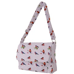 Bullfinches Sit On Branches Full Print Messenger Bag (s) by SychEva