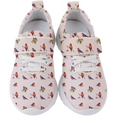 Bullfinches Sit On Branches Kids  Velcro Strap Shoes by SychEva