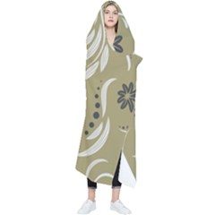 Folk Flowers Pattern Floral Surface Design Seamless Pattern Wearable Blanket by Eskimos