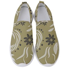 Folk Flowers Pattern Floral Surface Design Seamless Pattern Men s Slip On Sneakers by Eskimos