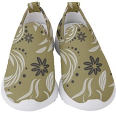 Folk Flowers Pattern Floral Surface Design Seamless Pattern Kids  Slip On Sneakers