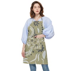 Folk Flowers Pattern Floral Surface Design Seamless Pattern Pocket Apron