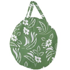 Folk Flowers Pattern Floral Surface Design Seamless Pattern Giant Round Zipper Tote by Eskimos