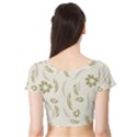 Folk flowers pattern Floral surface design Seamless pattern Short Sleeve Crop Top View2