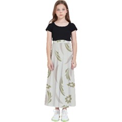 Folk Flowers Pattern Floral Surface Design Seamless Pattern Kids  Flared Maxi Skirt by Eskimos