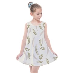 Folk Flowers Pattern Floral Surface Design Seamless Pattern Kids  Summer Dress by Eskimos