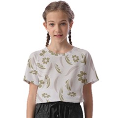 Folk Flowers Pattern Floral Surface Design Seamless Pattern Kids  Basic Tee