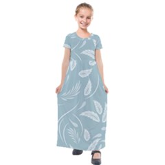 Folk Flowers Pattern Floral Surface Design Seamless Pattern Kids  Short Sleeve Maxi Dress by Eskimos