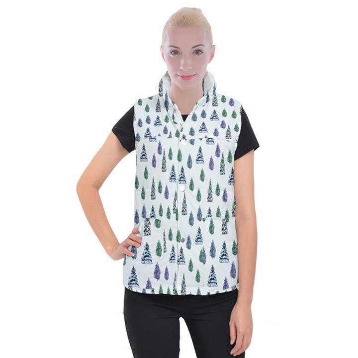 Coniferous Forest Women s Button Up Vest