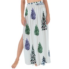 Coniferous Forest Maxi Chiffon Tie-up Sarong by SychEva