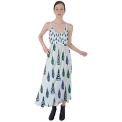 Coniferous Forest Tie Back Maxi Dress by SychEva