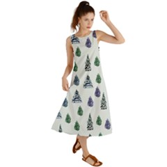 Coniferous Forest Summer Maxi Dress by SychEva