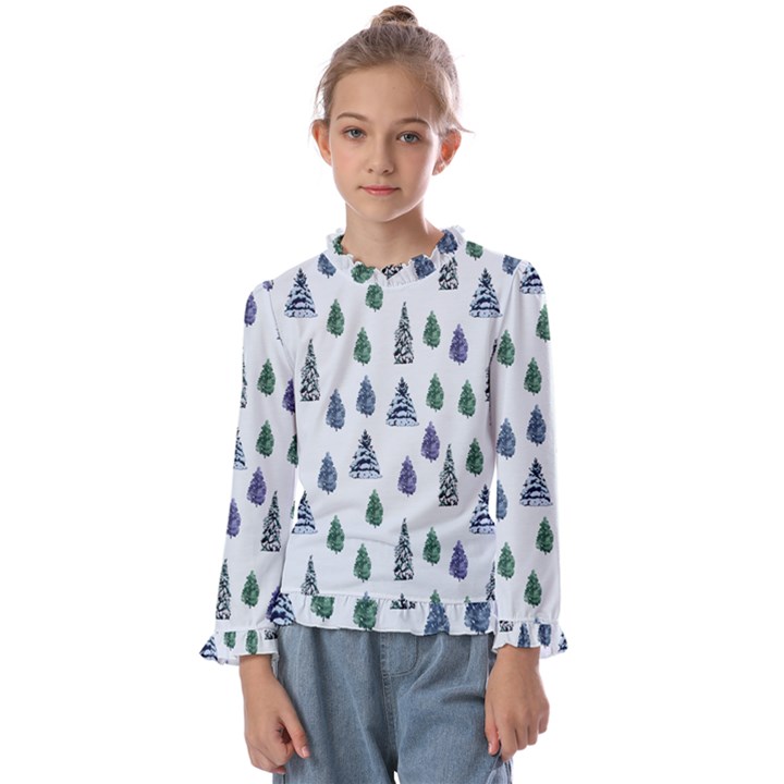 Coniferous Forest Kids  Frill Detail Tee