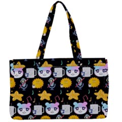 Cats Sun Stars Canvas Work Bag by Sparkle