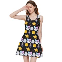 Cats Sun Stars Inside Out Racerback Dress