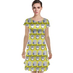 Cartoon Pattern Cap Sleeve Nightdress by Sparkle