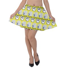 Cartoon Pattern Velvet Skater Skirt by Sparkle