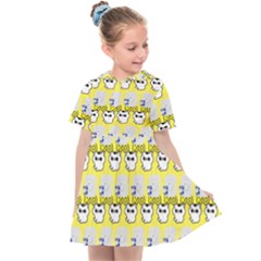 Cartoon Pattern Kids  Sailor Dress