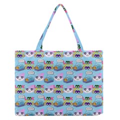 Look Cat Zipper Medium Tote Bag by Sparkle