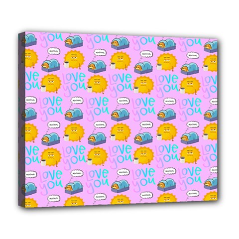 Cartoon Pattern Deluxe Canvas 24  X 20  (stretched) by Sparkle