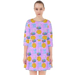 Cartoon Pattern Smock Dress by Sparkle