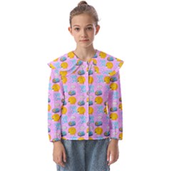 Cartoon Pattern Kids  Peter Pan Collar Blouse