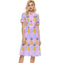 Cartoon Pattern Button Top Knee Length Dress View1