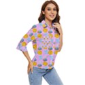 Cartoon Pattern Women s Quarter Sleeve Pocket Shirt View2