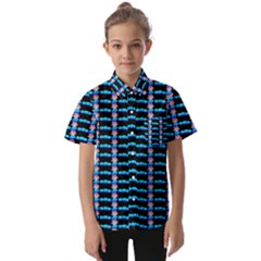 Cartoon Pattern Kids  Short Sleeve Shirt by Sparkle