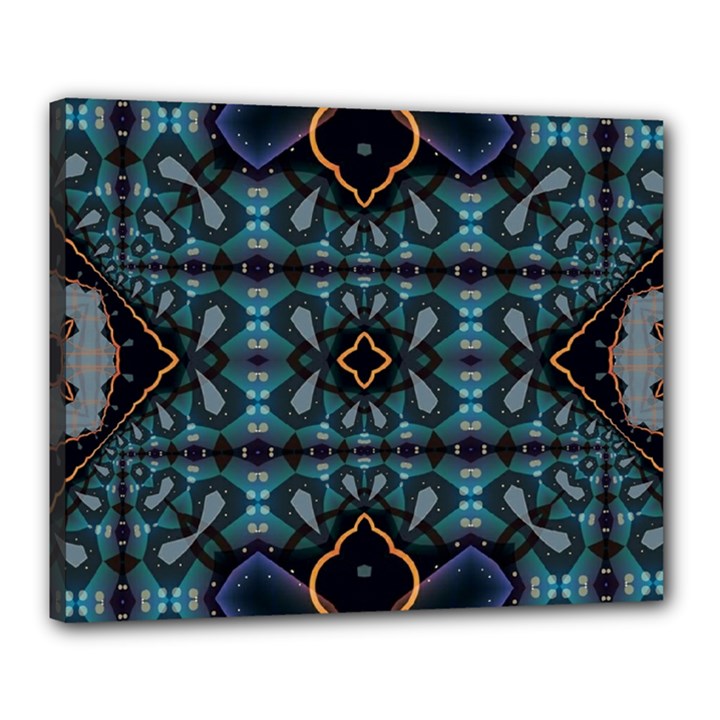 Blue pattern Canvas 20  x 16  (Stretched)