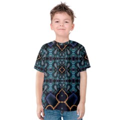 Blue Pattern Kids  Cotton Tee